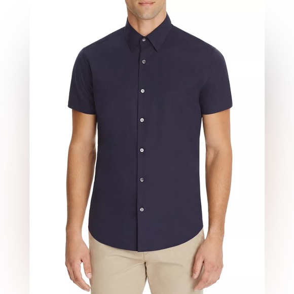 NWT Theory Sylvain Short Sleeve Shirt - Picture 3 of 14